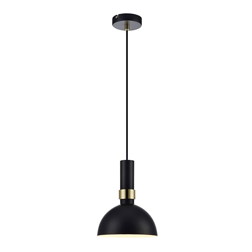 Markslöjd 106974 - Ljuskrona med snöre LARRY 1xE27/60W/230V svart/guld