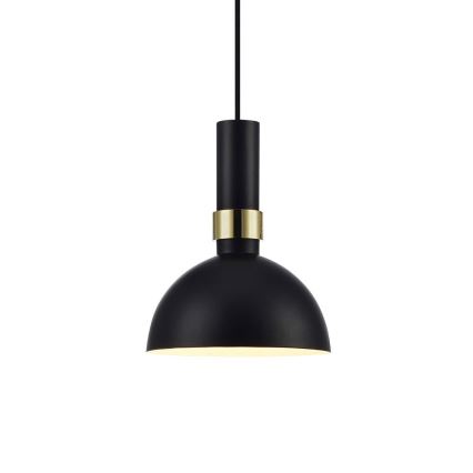 Markslöjd 106974 - Ljuskrona med snöre LARRY 1xE27/60W/230V svart/guld
