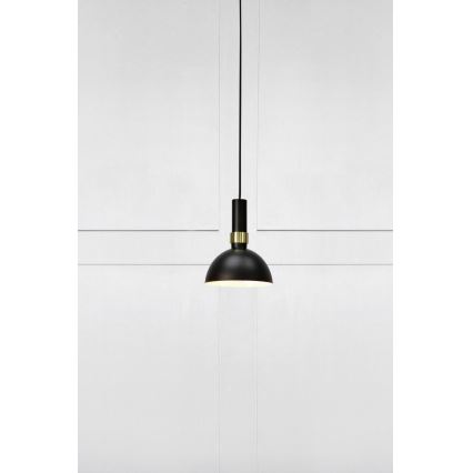Markslöjd 106974 - Ljuskrona med snöre LARRY 1xE27/60W/230V svart/guld
