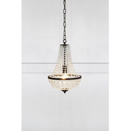 Markslöjd 107026 - Kristallkrona med kedja GRÄNSÖ 1xE27/60W/230V