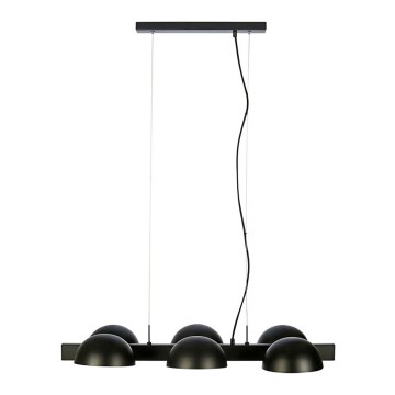 Markslöjd 107138 - Ljuskrona med snöre FLAMINGO 6xE14/40W/230V svart