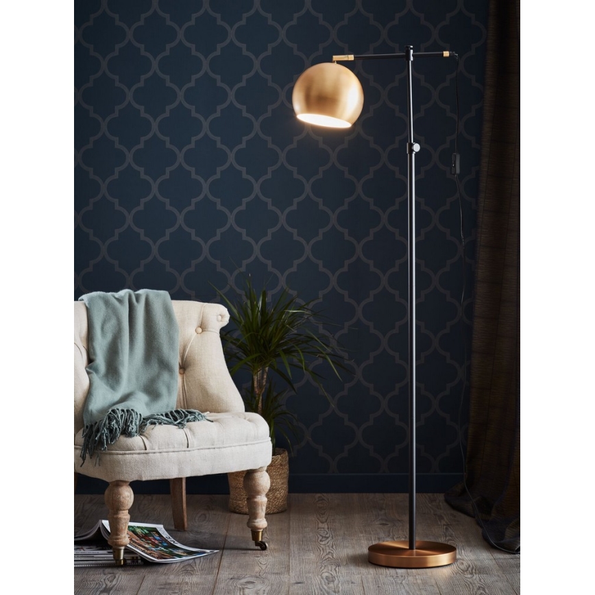 Markslöjd 107231 - Golvlampa CHESTER 1xE27/40W/230V svart/brons