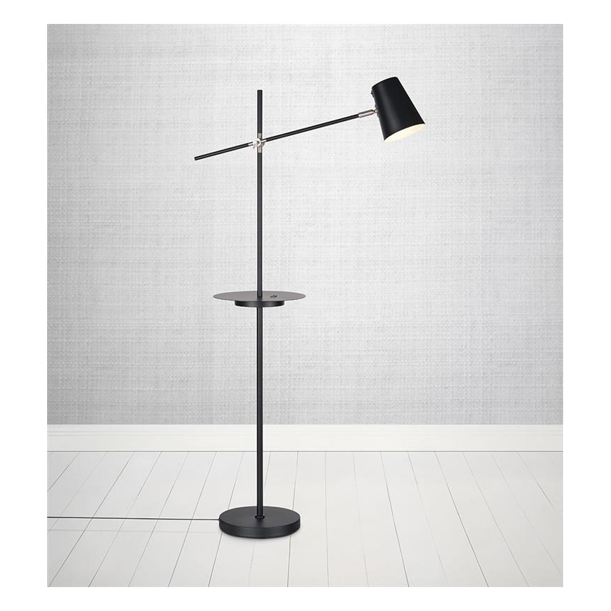 Markslöjd 107307 - Golvlampa med USB LINEAR 1xE14/40W/230V