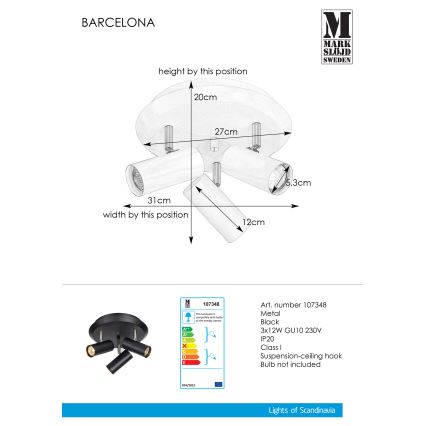 Markslöjd 107348 - SpotLjusbarCELONA 3xGU10/12W/230V