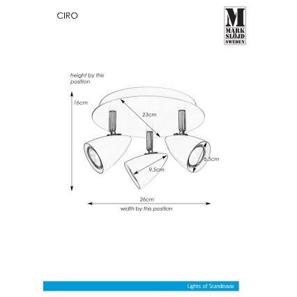 Markslöjd 107412 - Spotlight CIRO 3xGU10/35W/230V