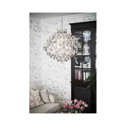 Markslöjd 107415 - Kristallkrona med kedja HIDDEN 6xE14/40W/230V