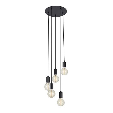 Markslöjd 107467 - Ljuskrona med snöre SKY 5xE27/60W/230V