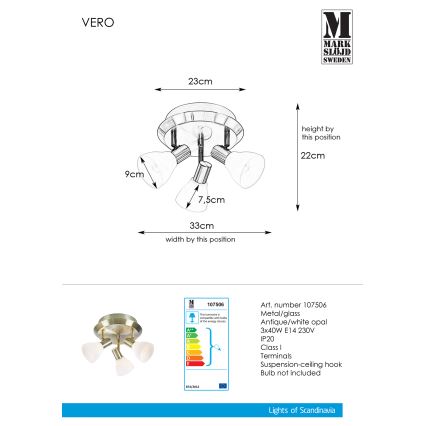 Markslöjd 107506 - Spotlight VERO 3xE14/40W/230V mässing
