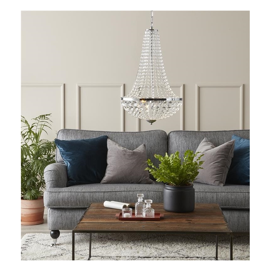 Markslöjd 107550 - Kristall Badrum Ljuskrona med kedja GRÄNSÖ 2xG9/20W/230V