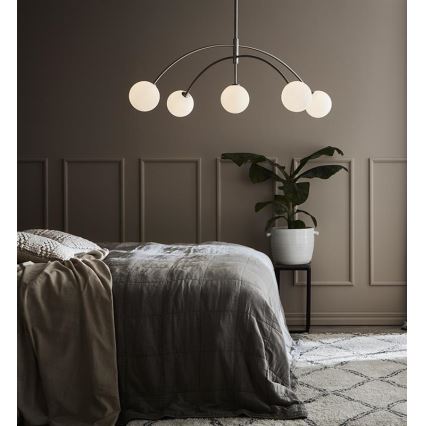 Markslöjd 107559 - Ljuskrona med snöre HEAVEN 5xG9/28W/230V
