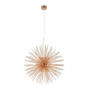Markslöjd 107752 - Ljuskrona med textilsladd SOLEIL 12xE14/20W/260V Roséguld