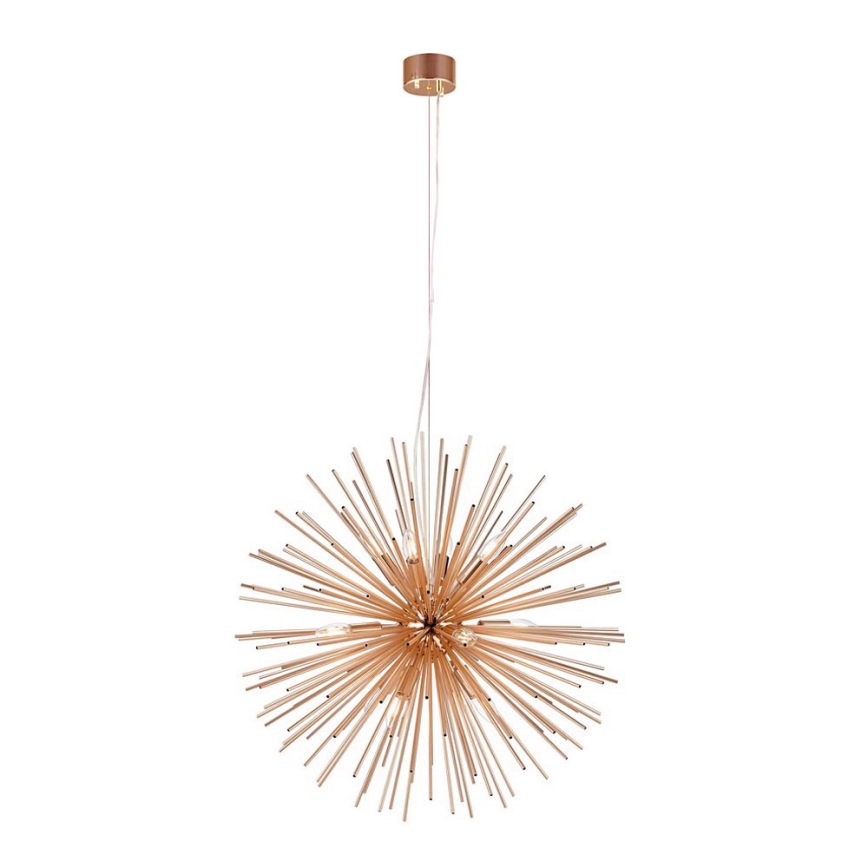Markslöjd 107752 - Ljuskrona med textilsladd SOLEIL 12xE14/20W/260V Roséguld