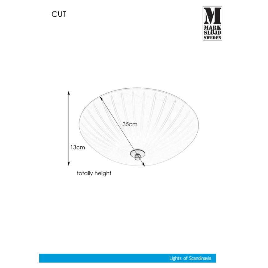 Markslöjd 107758 - Taklampa CUT 2xE14/40W/230V diameter 35 cm