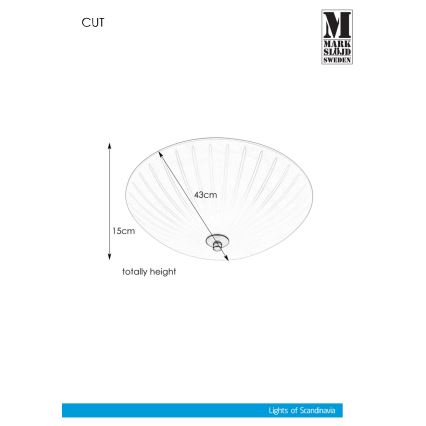 Markslöjd 107759 - Taklampa CUT 3xE14/40W/230V diameter 43 cm