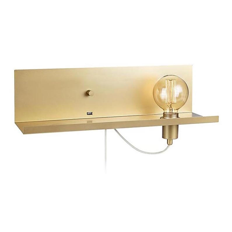 Markslöjd 107791 - Dimbar Väggbelysning med USB MULTI 1xE27/60W/230V