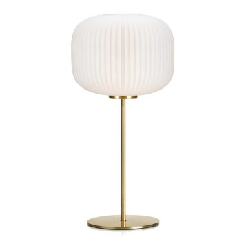 Markslöjd 107819 - Bordslampa SOBER 1xE27/60W/230V vit/mässing