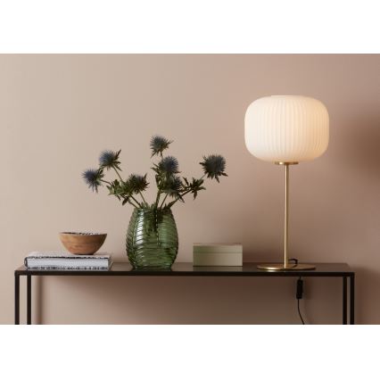 Markslöjd 107819 - Bordslampa SOBER 1xE27/60W/230V vit/mässing