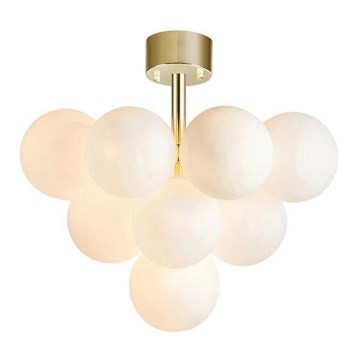 Markslöjd 107912 - Ytmonterad ljuskrona MERLOT 13xG9/20W/230V Ø 56 cm vit/guld