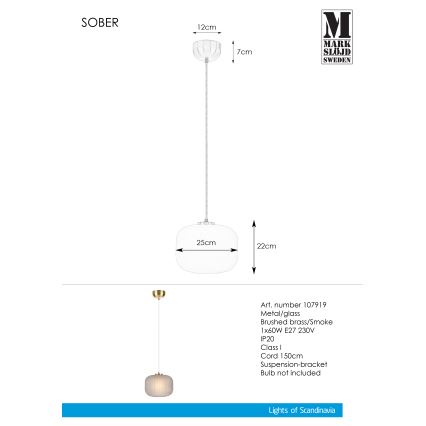 Markslöjd 107919 - Ljuskrona med snöre SOBER 1xE27/20W/230V