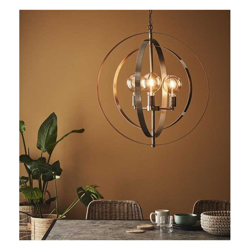 Markslöjd 107941 - Ljuskrona med kedja ORBIT 3xE27/60W/230V
