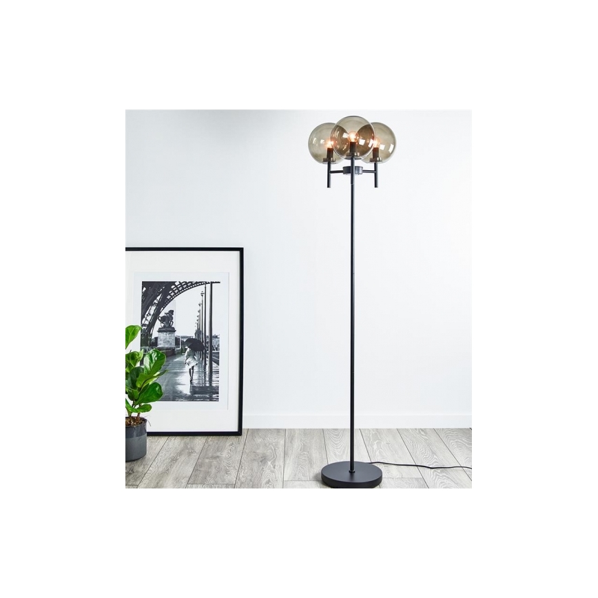 Markslöjd 107947 - Golvlampa CROWN 3xE14/20W/230V