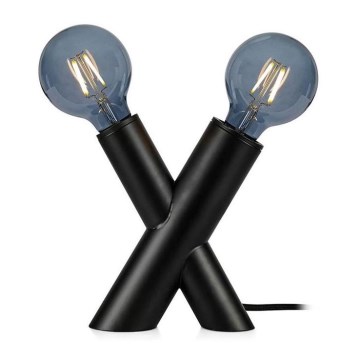 Markslöjd 108052 - Bordslampa SIMUL 1xE27/40W + 1xE14/40W/230V svart