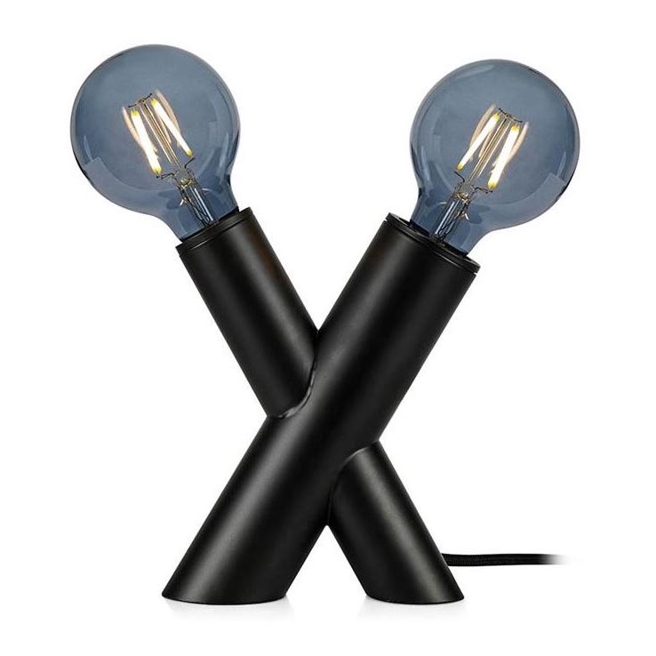 Markslöjd 108052 - Bordslampa SIMUL 1xE27/40W + 1xE14/40W/230V svart