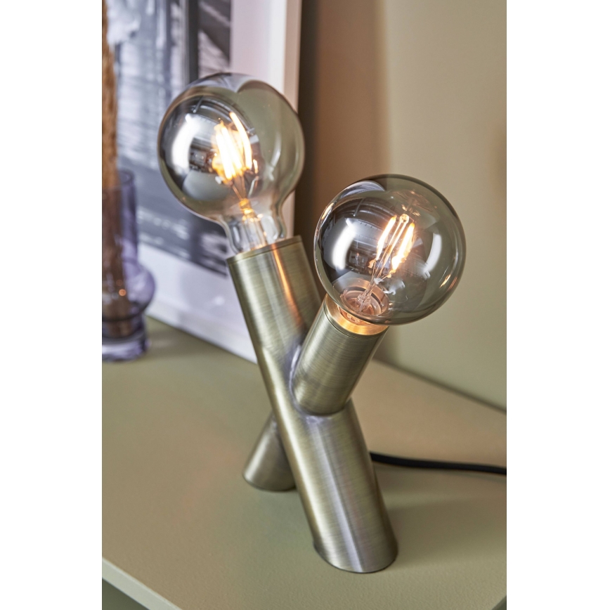 Markslöjd 108053 - Bordslampa SIMUL 1xE27/40W + 1xE14/40W/230V guld