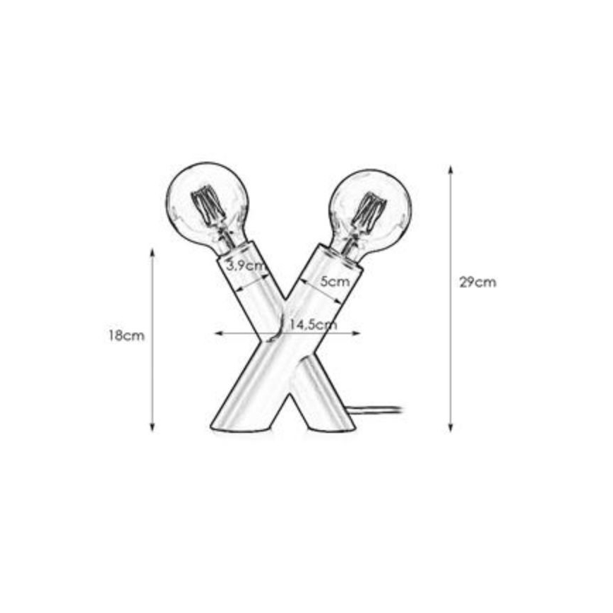 Markslöjd 108053 - Bordslampa SIMUL 1xE27/40W + 1xE14/40W/230V guld