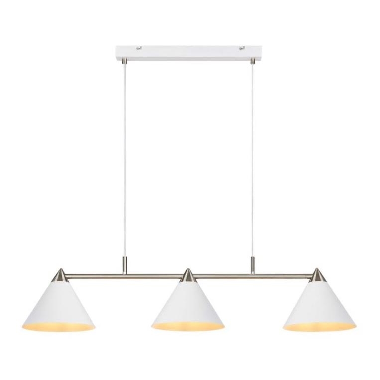 Markslöjd 108075 - Ljuskrona med snöre KLINT 3xE14/40W/230V vit