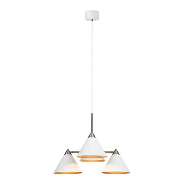 Markslöjd 108077 - Ljuskrona med snöre KLINT 4xE14/40W/230V vit