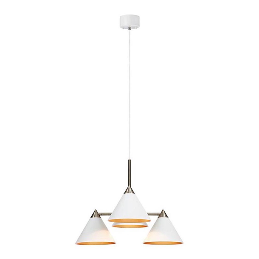 Markslöjd 108077 - Ljuskrona med snöre KLINT 4xE14/40W/230V vit