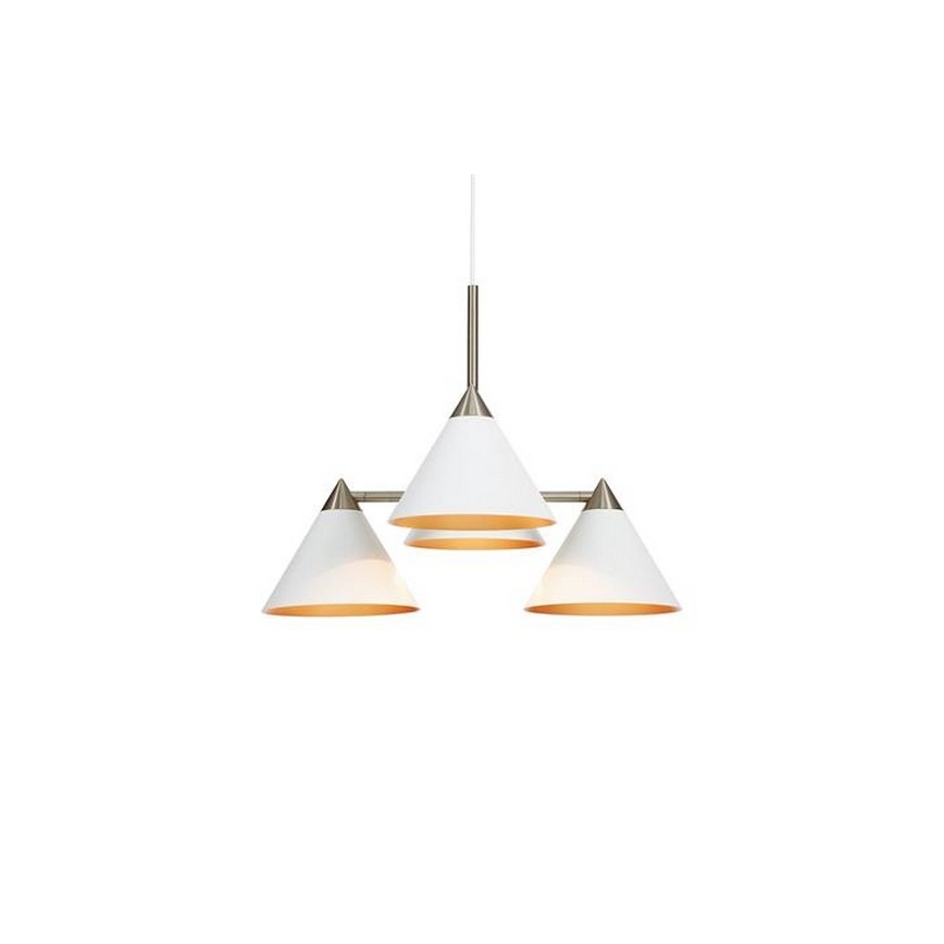 Markslöjd 108077 - Ljuskrona med snöre KLINT 4xE14/40W/230V vit