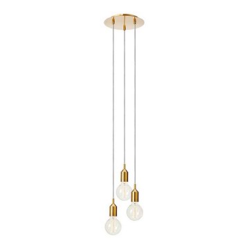 Markslöjd 108099 - Ljuskrona med snöre BRONX 3xE27/60W/230V brons
