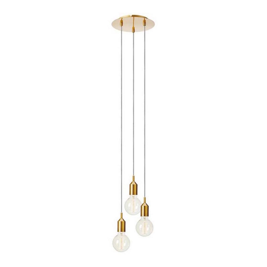 Markslöjd 108099 - Ljuskrona med snöre BRONX 3xE27/60W/230V brons