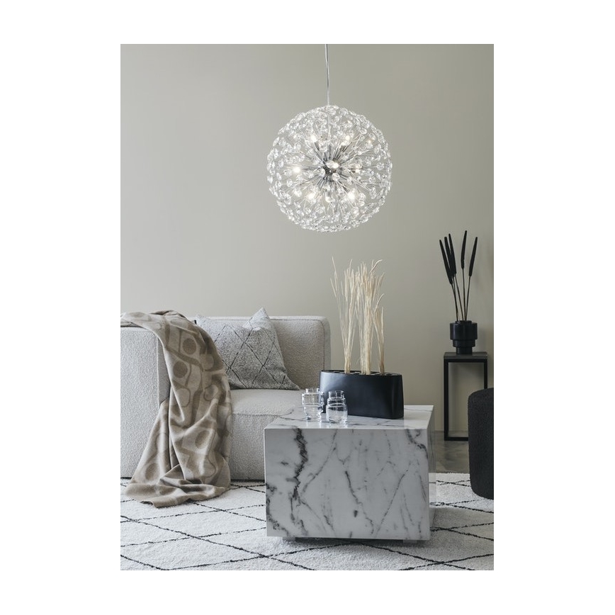 Markslöjd 108101 - Kristallkrona med snöre BOLID 9xG9/20W/230V