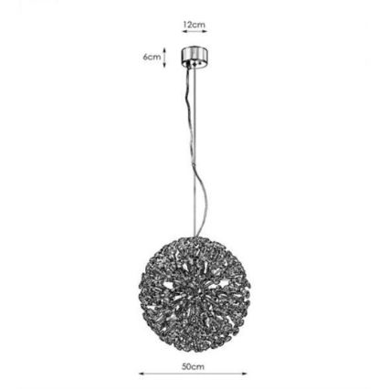 Markslöjd 108101 - Kristallkrona med snöre BOLID 9xG9/20W/230V