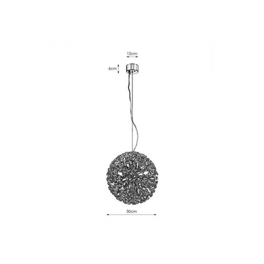 Markslöjd 108101 - Kristallkrona med snöre BOLID 9xG9/20W/230V