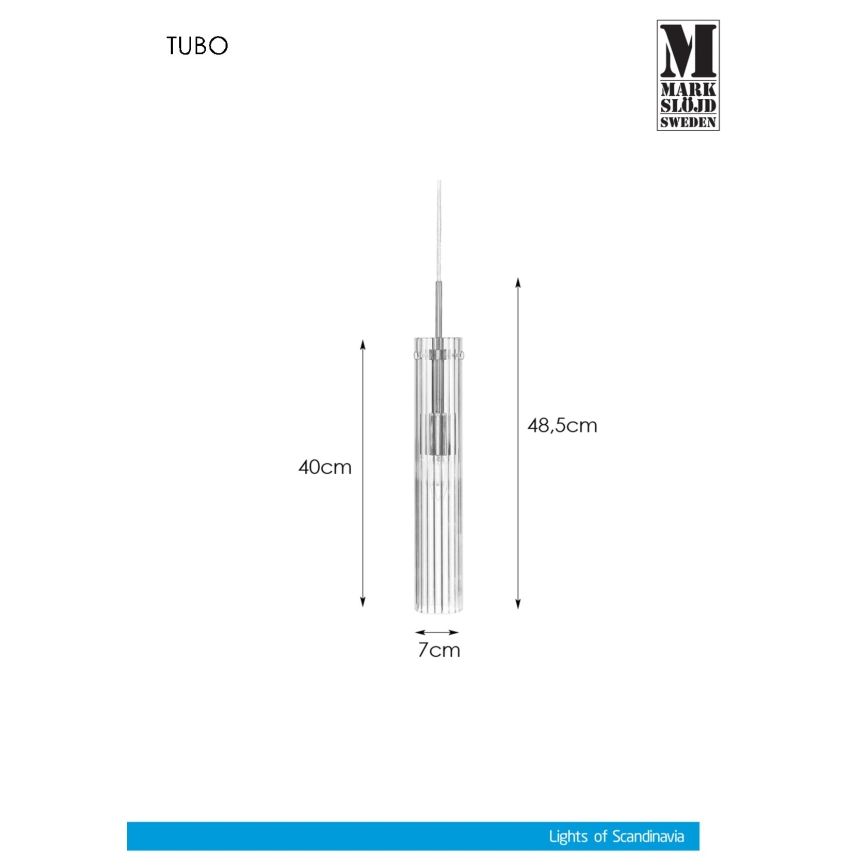 Markslöjd 108112 - Ljuskrona med snöre TUBEO 1xE14/40W/230V