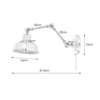 Markslöjd 108115 - Väggbelysning GRIMSTAD 1xE27/60W/230V