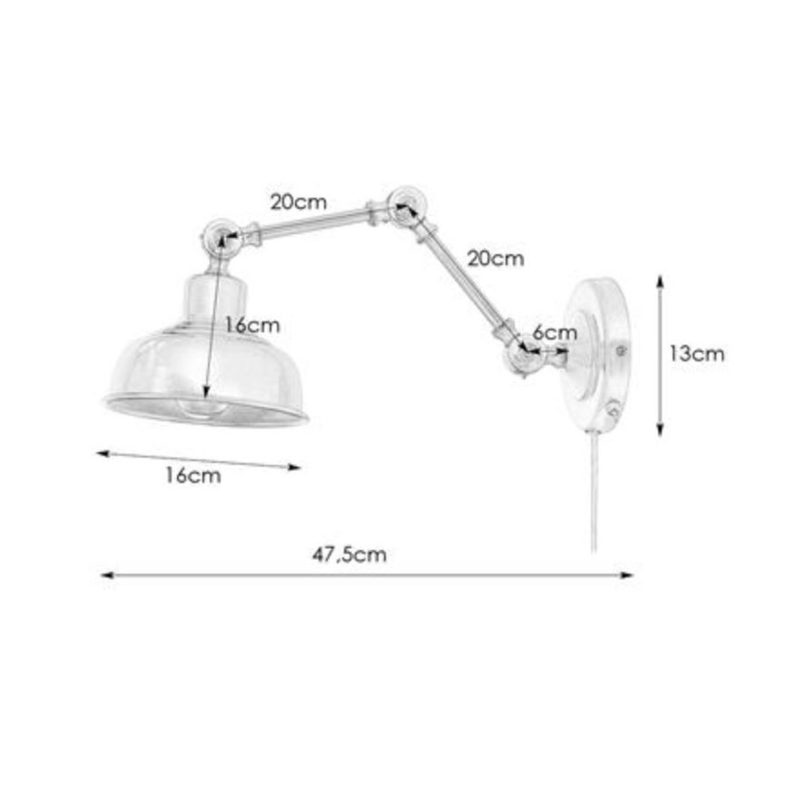 Markslöjd 108115 - Väggbelysning GRIMSTAD 1xE27/60W/230V
