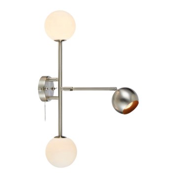 Markslöjd 108256 - Vägglampa BESIDE 2xG9/20W/230V + 1xGU10/7W/230V matt krom