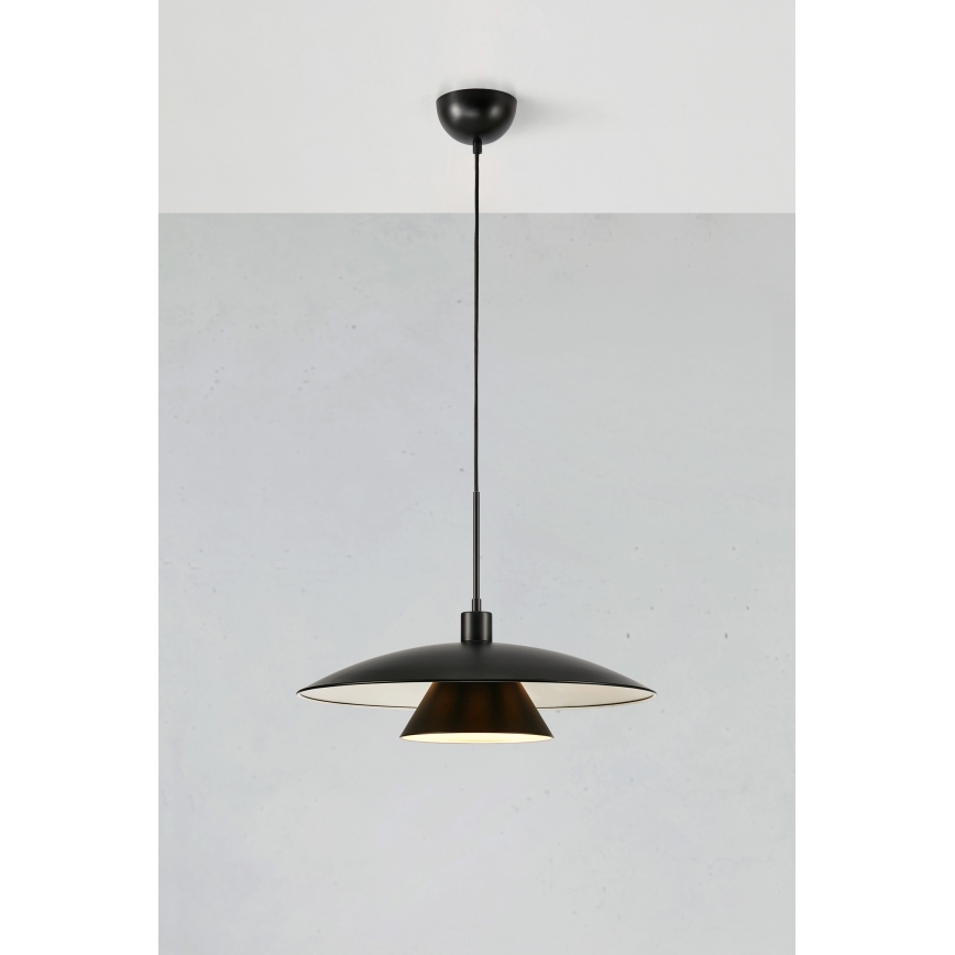 Markslöjd 108431 - Ljuskrona med textilsladd MILLINGE 1xE27/40W/230V svart