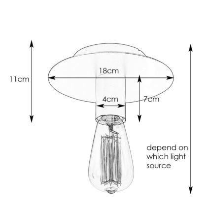 Markslöjd 108541 - Taklampa PIATTO 1xE27/40W/230V guld