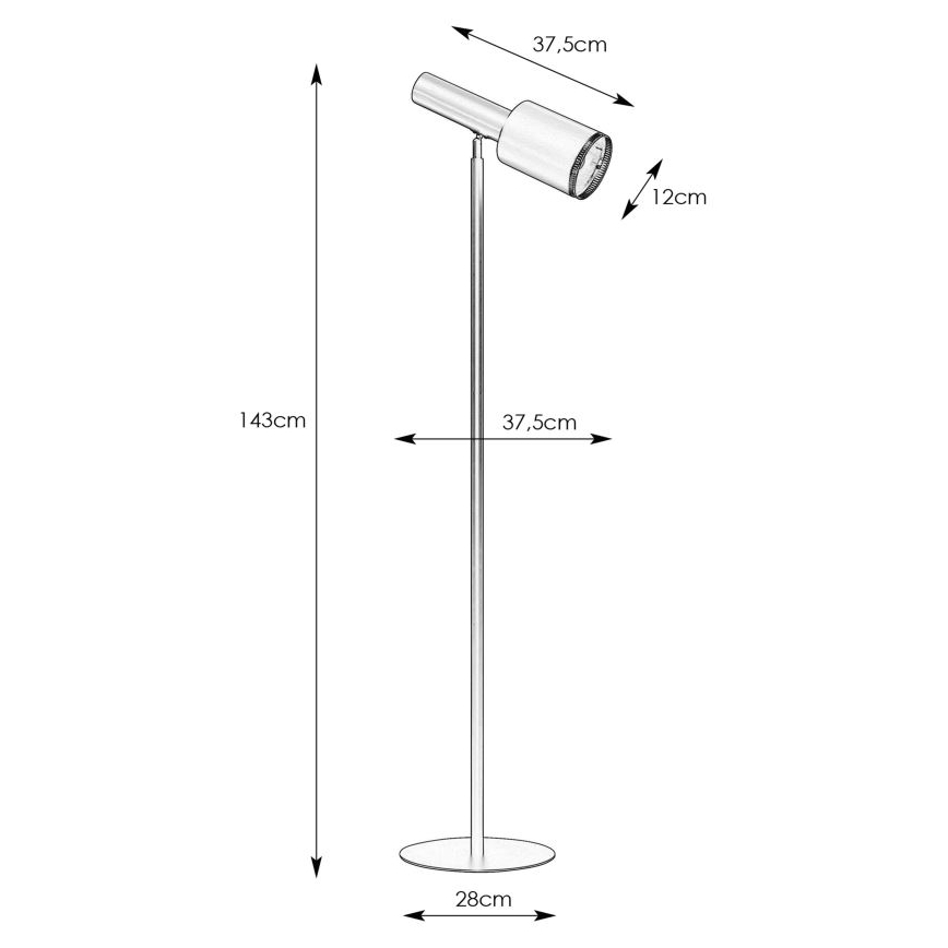 Markslöjd 108542 - Golv lampa OZZY 1xE27/40W/230V svart