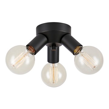 Markslöjd 108549 - Taklampa MAZZO 3xE27/40W/230V svart