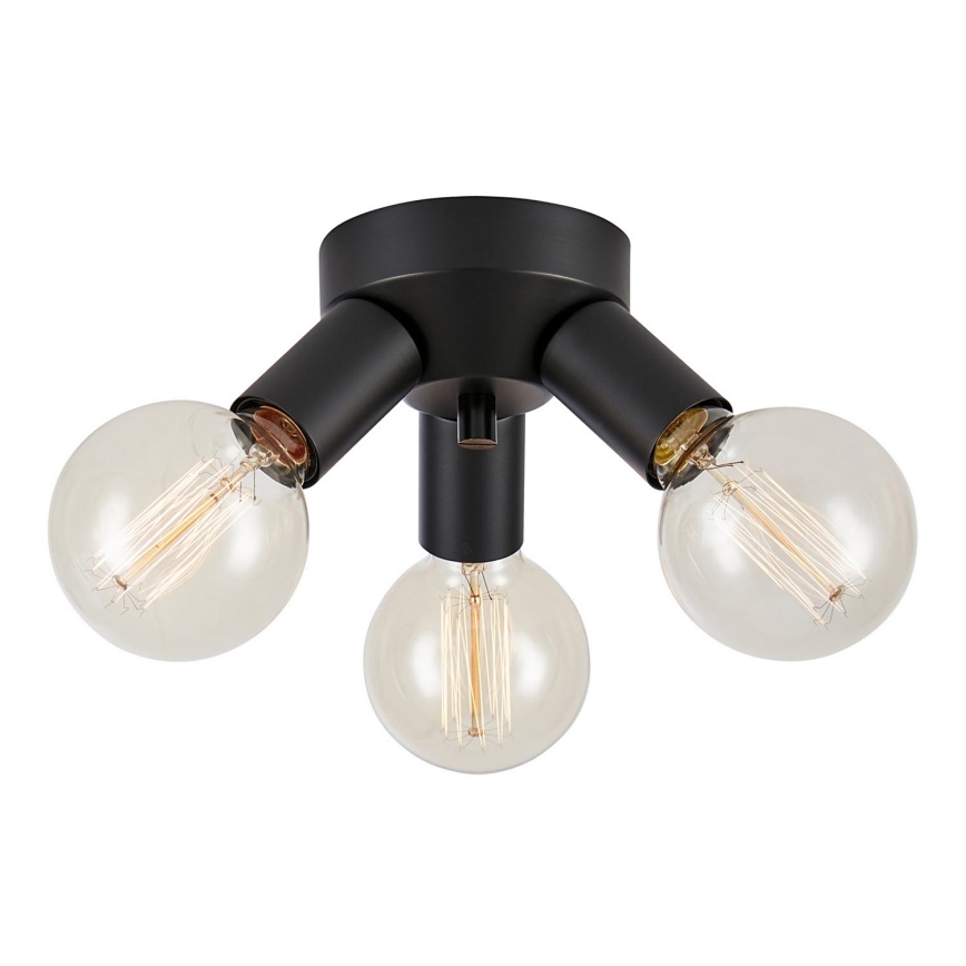 Markslöjd 108549 - Taklampa MAZZO 3xE27/40W/230V svart