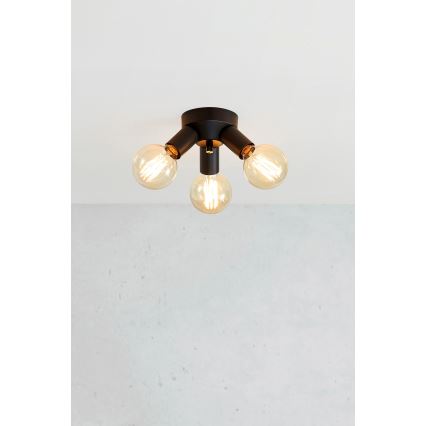 Markslöjd 108549 - Taklampa MAZZO 3xE27/40W/230V svart