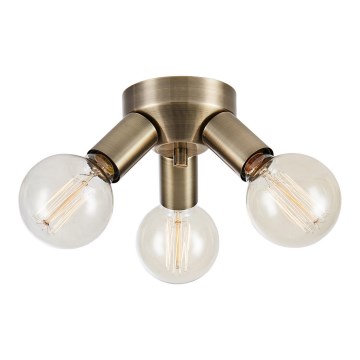 Markslöjd 108550 - Taklampa MAZZO 3xE27/40W/230V mässing