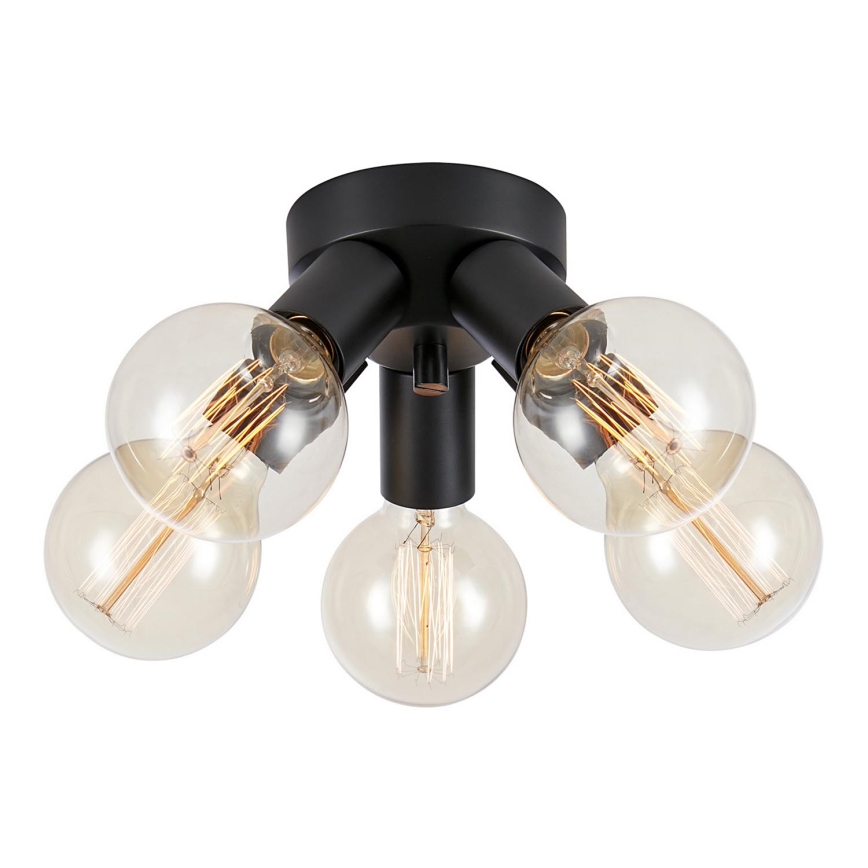 Markslöjd 108552 - Taklampa MAZZO 5xE27/40W/230V svart